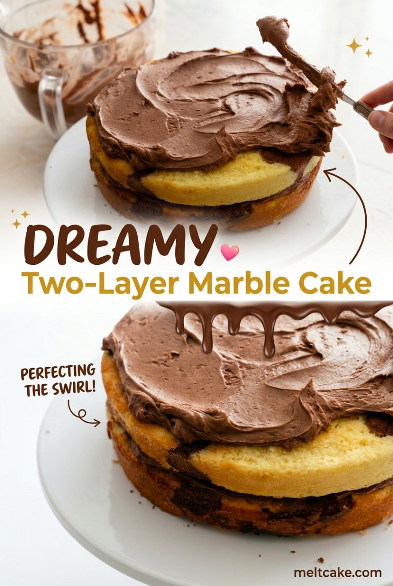 Two-Layer Marble Cake 17 The Best Moist Two-Layer Marble Cake: A Stunning 2 Layer Cake Design for Your Next Special Occasion