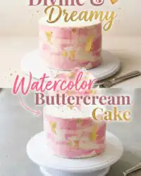 Create a Stunning Two-Layer Watercolor Buttercream Cake with Modern Two Layer Cake Designs Tips.