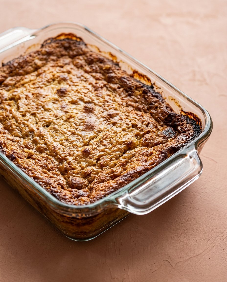 Peach Cobbler with Yellow Cake Mix 15 Slices of butter arranged over Peach Cobbler with Yellow Cake Mix before baking.