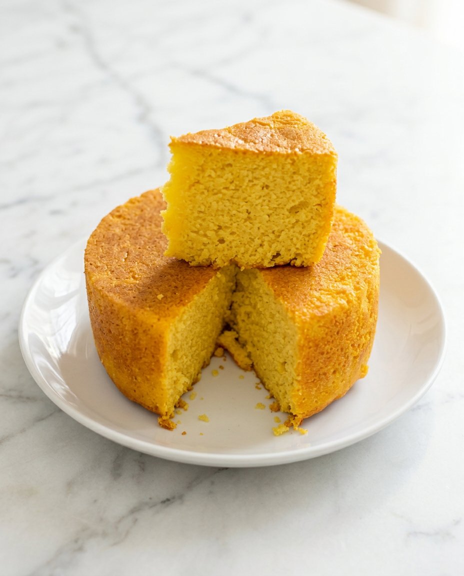 Classic Mango Sponge Cake 12 A beautiful slice of Classic Mango Sponge Cake showing the airy layers and fresh fruit.