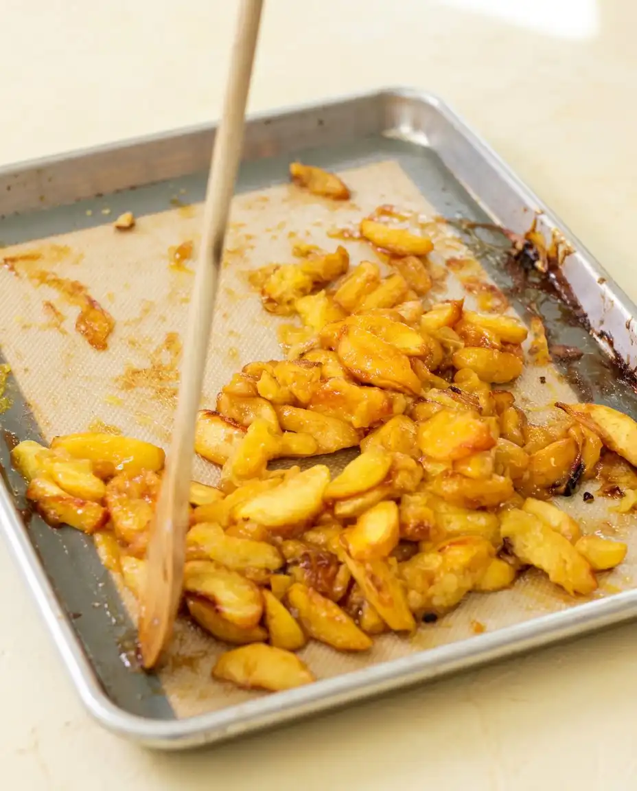 Peach Cobbler Layer Cake 15 The crisp cobbler topping disc for the Peach Cobbler Layer Cake.