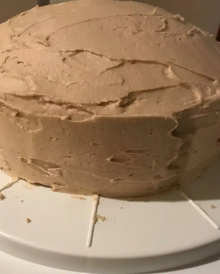 Old-Fashioned Peanut Butter Cake 13 Creaming together peanut butter and butter in a bowl