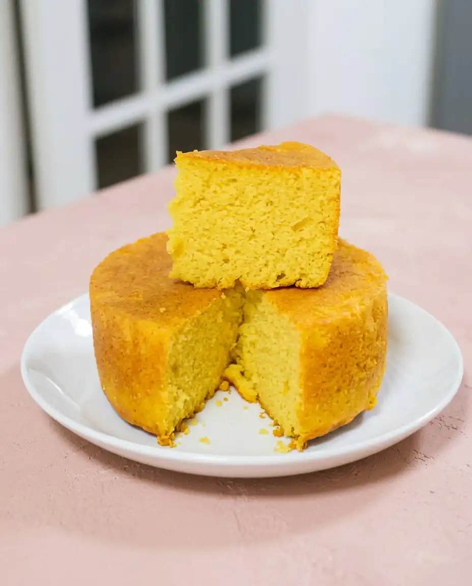 Classic Mango Sponge Cake 16 The fully assembled Classic Mango Sponge Cake decorated with fresh mango cubes.