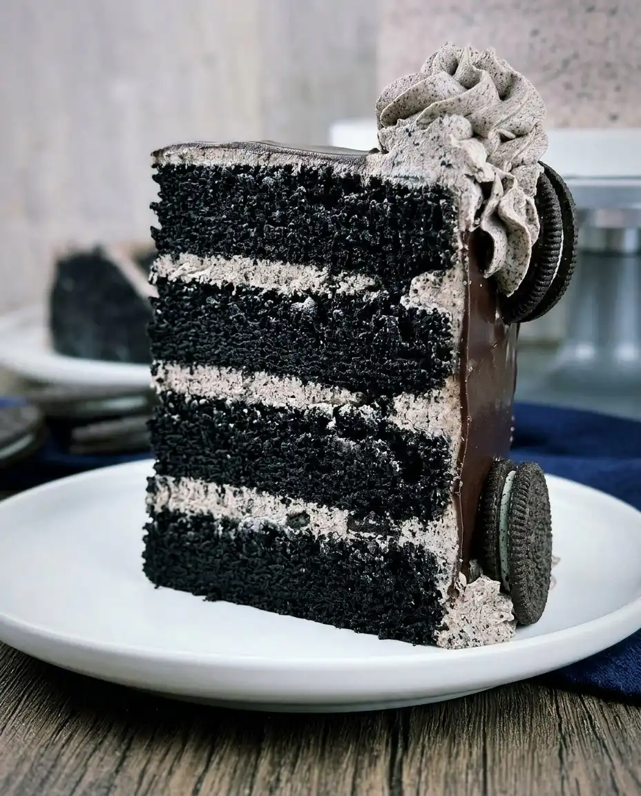 Hand folding Oreo chunks into a light vanilla cake batter