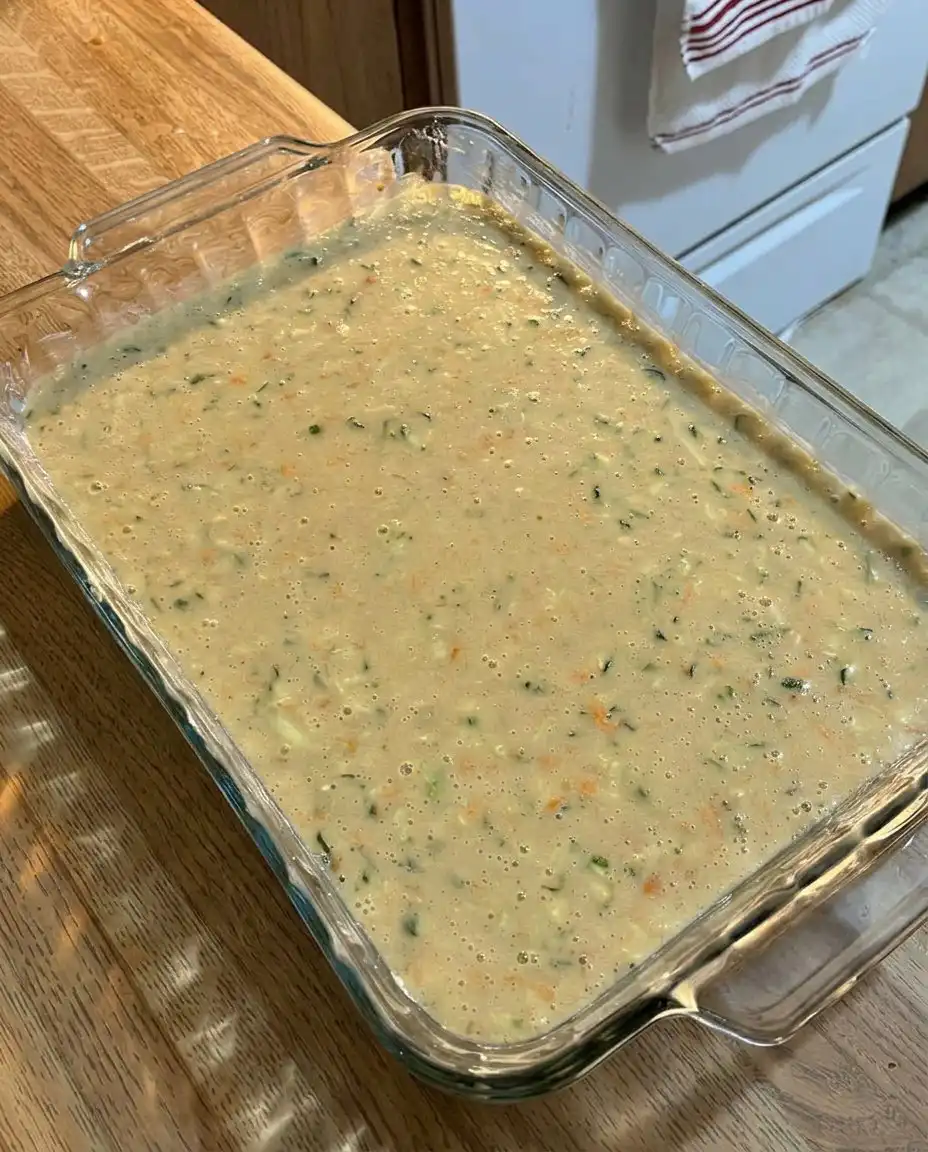 A close up shot of a sliced zucchini bar showing the moisture inside