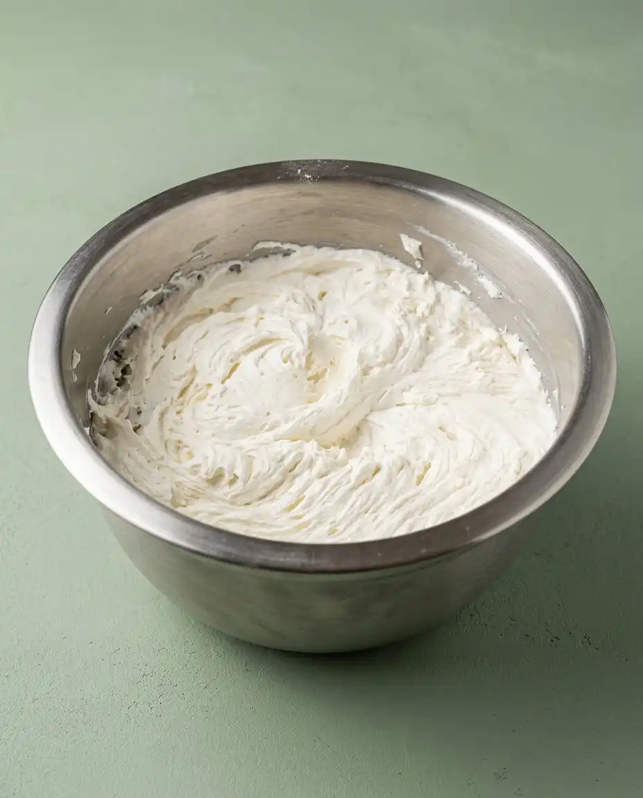 A person using an offset spatula to apply white frosting to Mini Vanilla Layer Cakes.