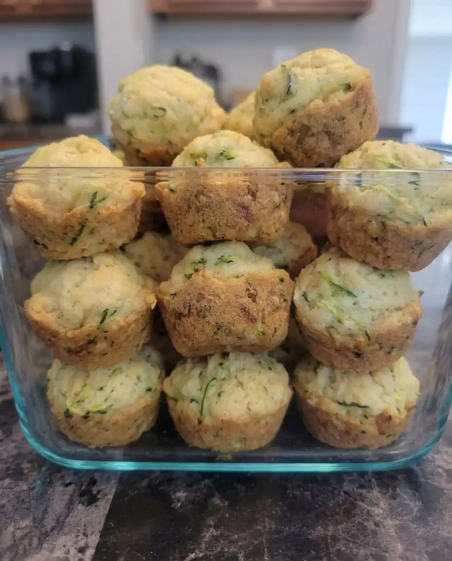 Zucchini Coffee Cake Muffins 14 A platter of glazed zucchini coffee cake muffins ready for serving