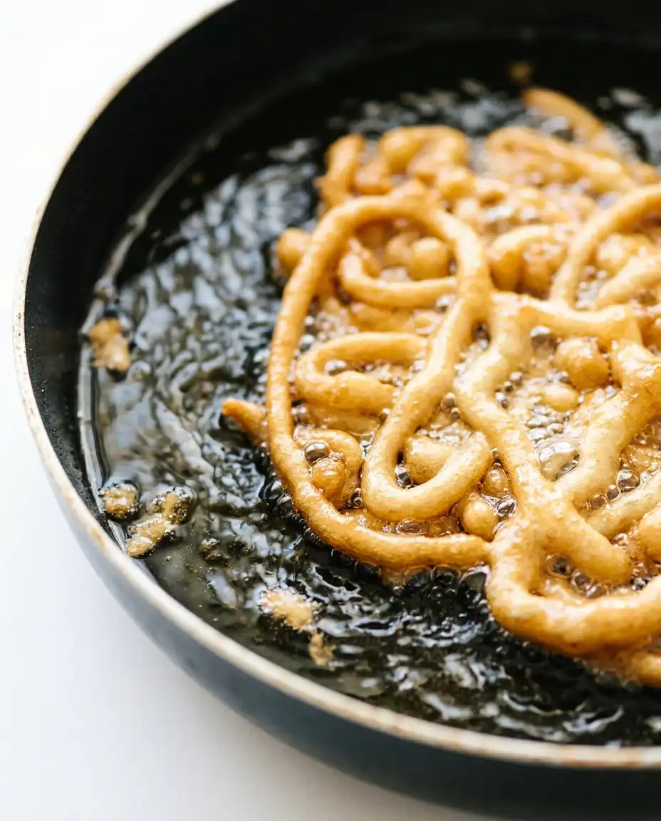 Pumpkin Spice Funnel Cake 12 A golden brown Pumpkin Spice Funnel Cake dusted with powdered sugar on a white plate.