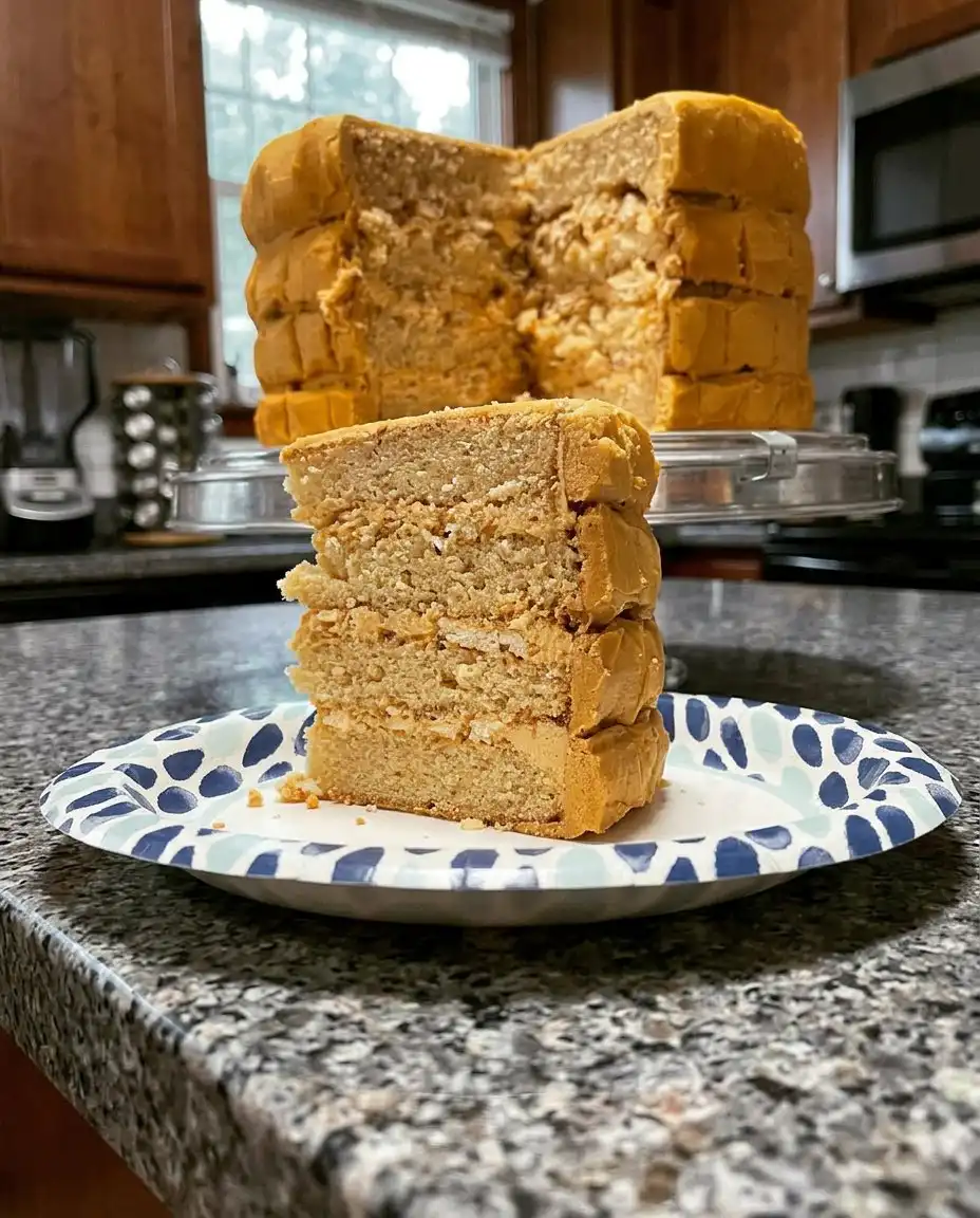 Ritz Cracker Icebox Cake in a baking dish covered with plastic wrap