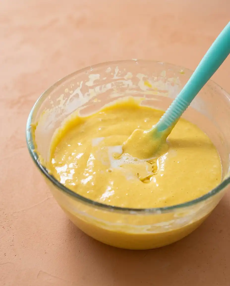 Classic Mango Sponge Cake 14 The ingredients for a Classic Mango Sponge Cake including eggs, flour, and fresh mangoes.