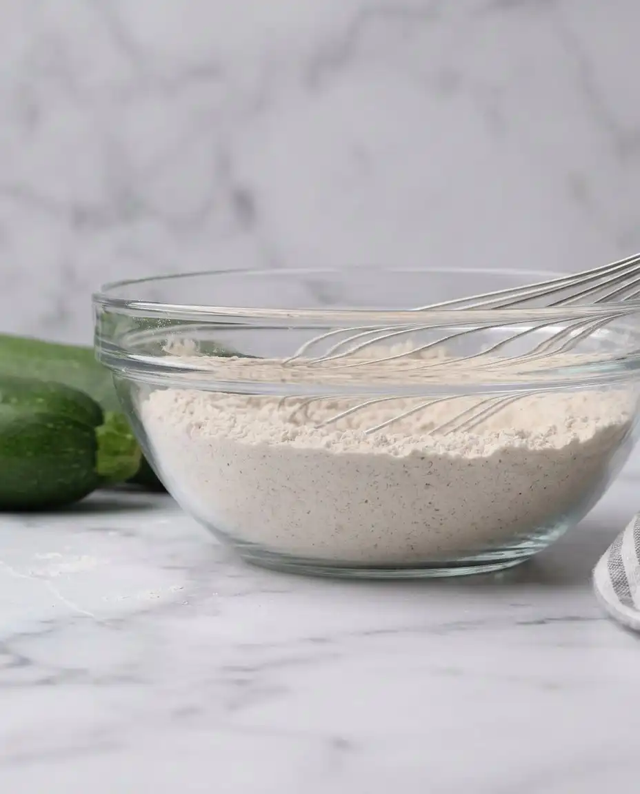 The raw ingredients for Zucchini Bars including shredded zucchini and cinnamon.