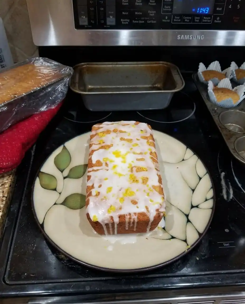 Lemon Zucchini Bread 10 Four mini loaves of lemon zucchini bread with glaze