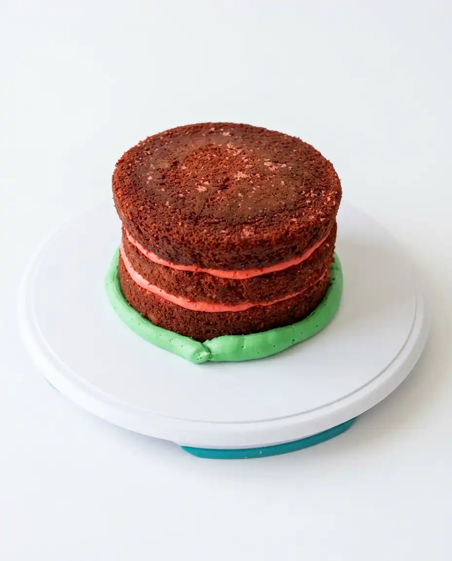Smash Cake Made from Watermelon 15 Close up of piping black icing seeds on a Smash Cake Made from Watermelon