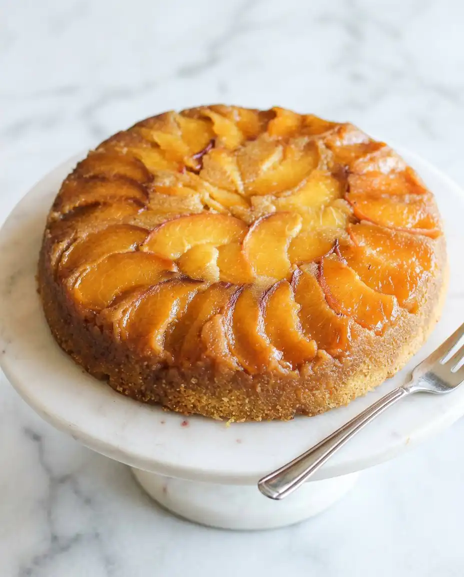 Easy Peach Pie Filling Dump Cake 16 A tender slice of Easy Peach Pie Filling Dump Cake served with a dollop of cream.