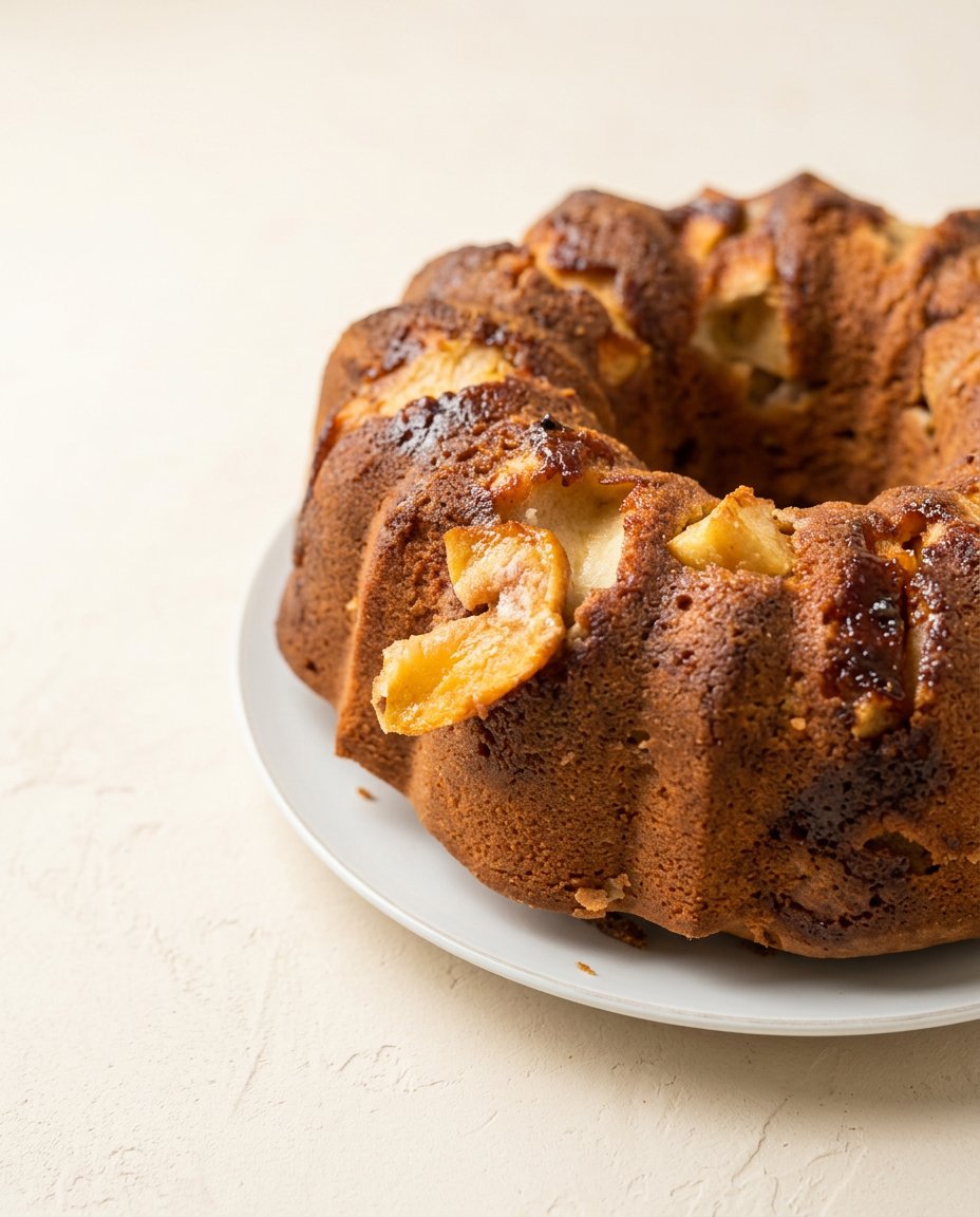 Old-Fashioned Peach Cobbler Pound Cake Recipe 16 A golden brown Old-Fashioned Peach Cobbler Pound Cake Recipe cooling on a wire rack.