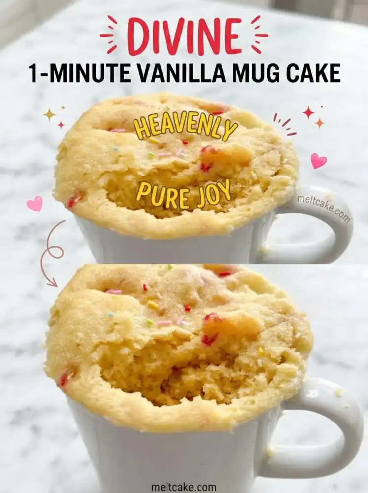 1-Minute Vanilla Mug Cake: The Quickest and Most Delicious Vanilla Mug Cake Recipe Ever Made Now