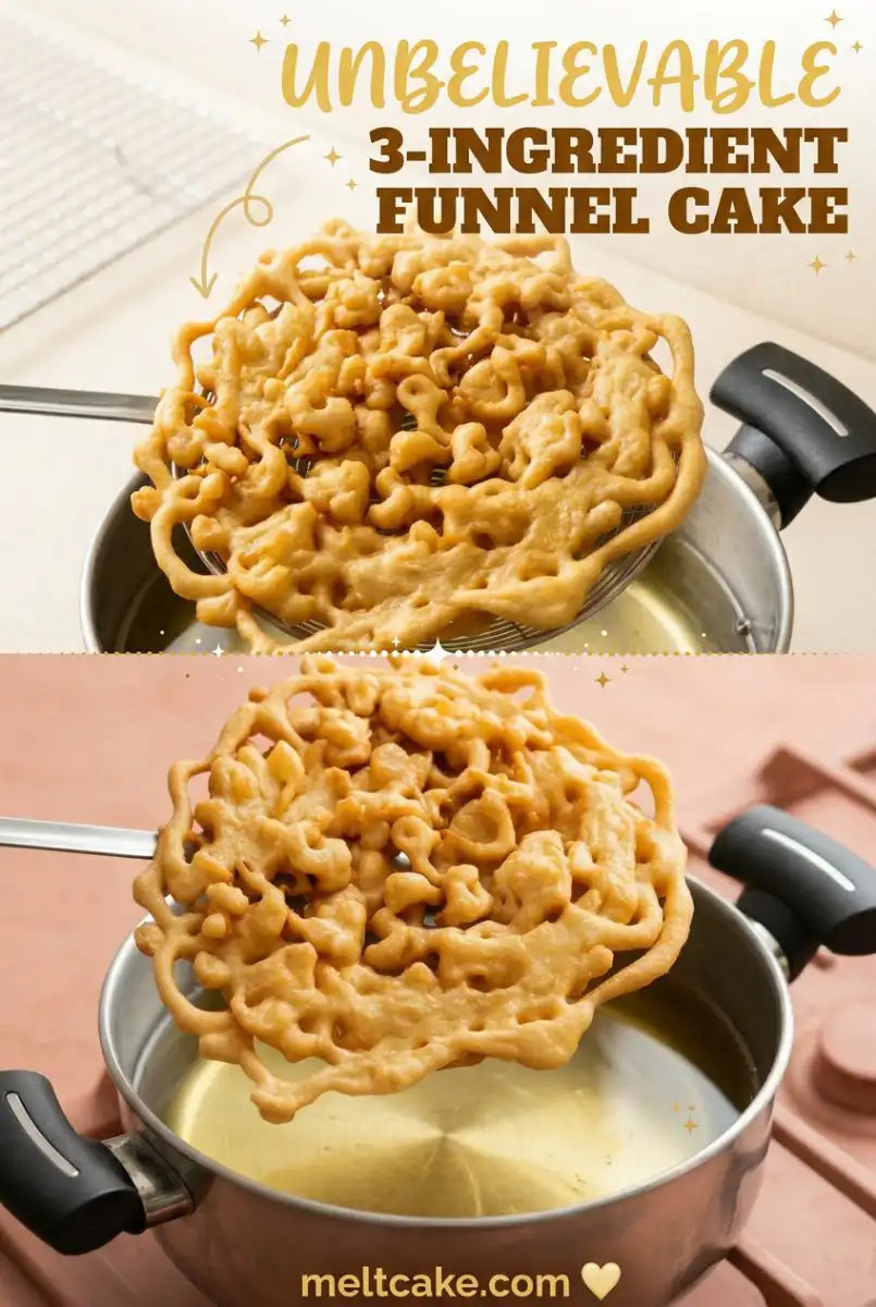 Easy 3-Ingredient Funnel Cake Recipe: Make This Crispy, Golden Carnival Classic Fast at Home!