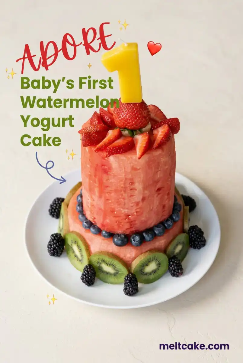 Baby's First Watermelon Yogurt Cake: Easy and Healthy Watermelon Cake for Baby 6 Months Old