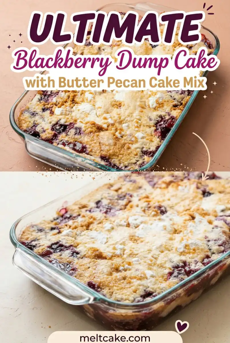 Easy Blackberry Dump Cake with Butter Pecan Cake Mix - Your Next Favorite Blackberry Dump Cake!