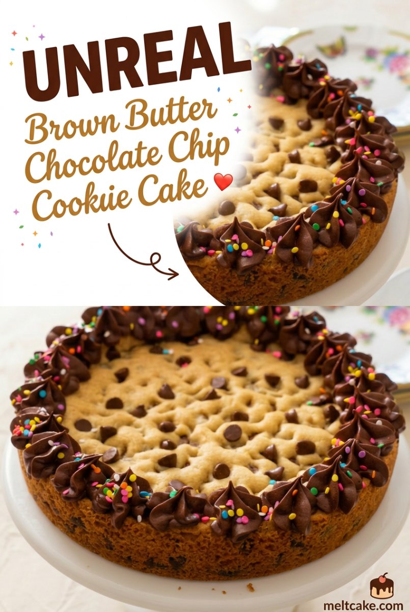 The Ultimate Brown Butter Chocolate Chip Cookie Cake: A Deliciously Easy Cookie Cake Recipe Idea!