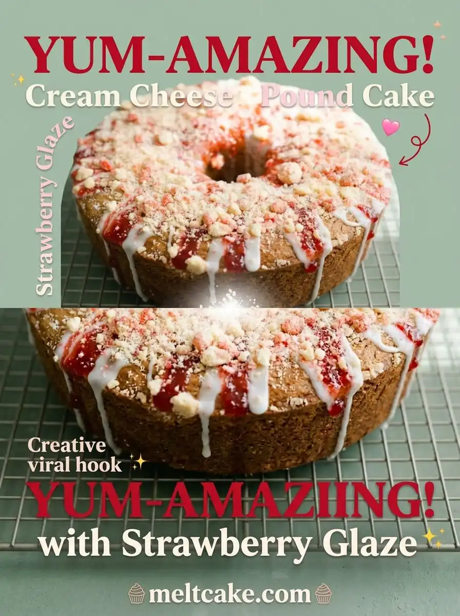 Cream Cheese Pound Cake with Strawberry Glaze: The Ultimate Rich and Creamy Cream Cheese Pound Cake