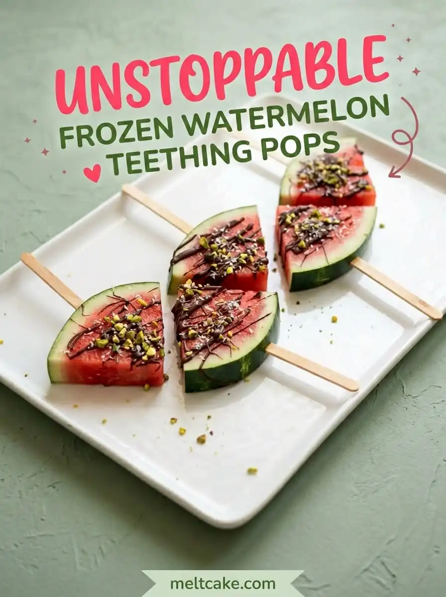 Frozen Watermelon Teething Pops: The Perfect Healthy Watermelon Cake for Baby 6 Months Old Relief