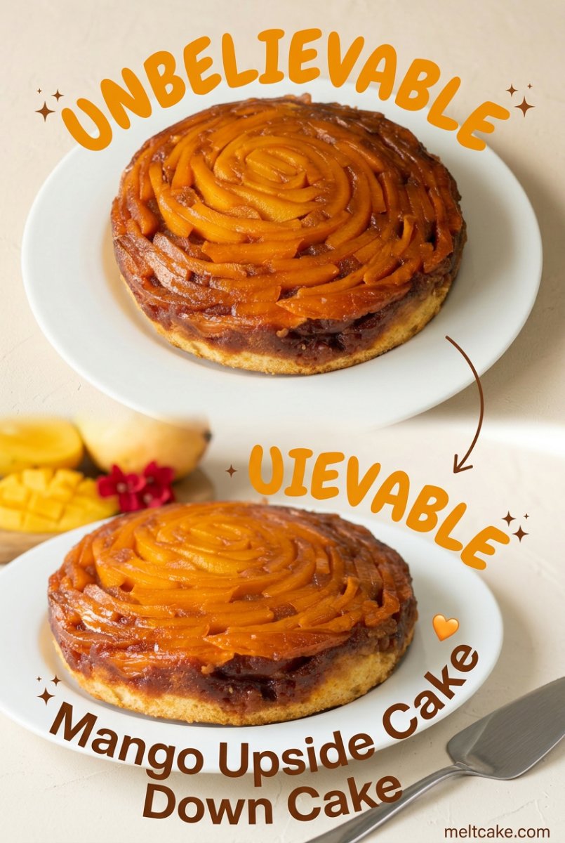 Easy Mango Upside Down Cake Recipe - The Ultimate Fresh Mango Cake Dessert Idea