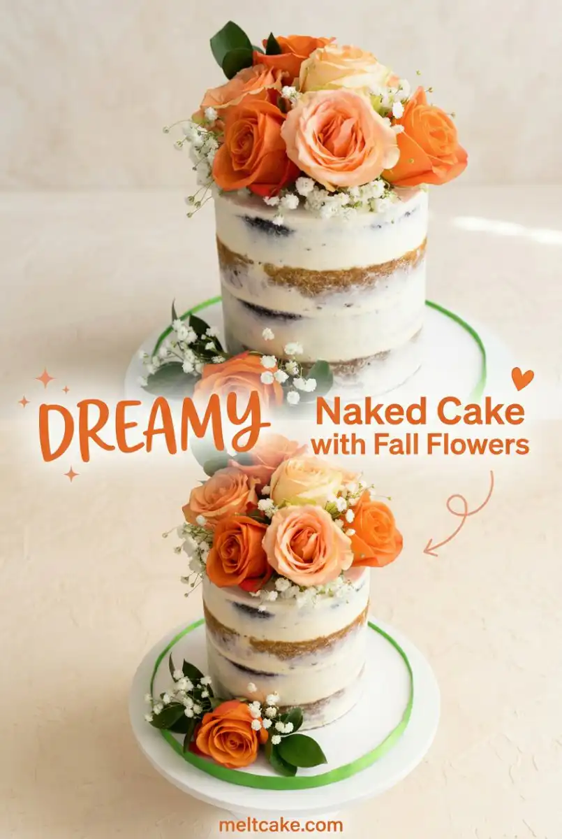 Naked Cake with Fall Flowers 17 Naked Cake with Fall Flowers: Stunning Seasonal Inspiration for Your Next Autumn Cake Designs Now