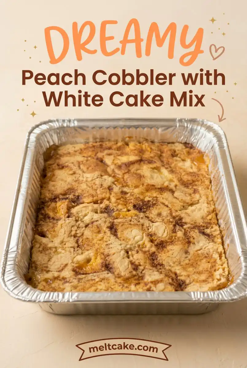 Peach Cobbler with White Cake Mix Recipe - An Easy Peach Cobbler with Cake Mix You Will Love