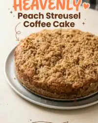 Peach Streusel Coffee Cake Recipe: How to Bake a Structured Peach Coffee Cake with Cinnamon Crumble
