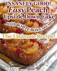 Peach Upside Down Cake with White Box Cake Mix: Easy Peach Upside Down Cake with Box Cake Recipe