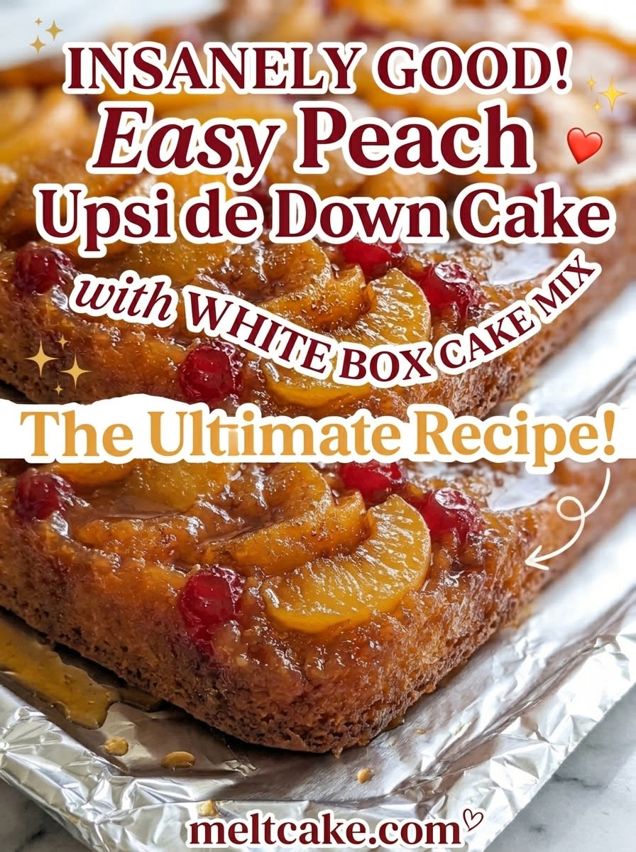 Peach Upside Down Cake with White Box Cake Mix 17 Peach Upside Down Cake with White Box Cake Mix: Easy Peach Upside Down Cake with Box Cake Recipe