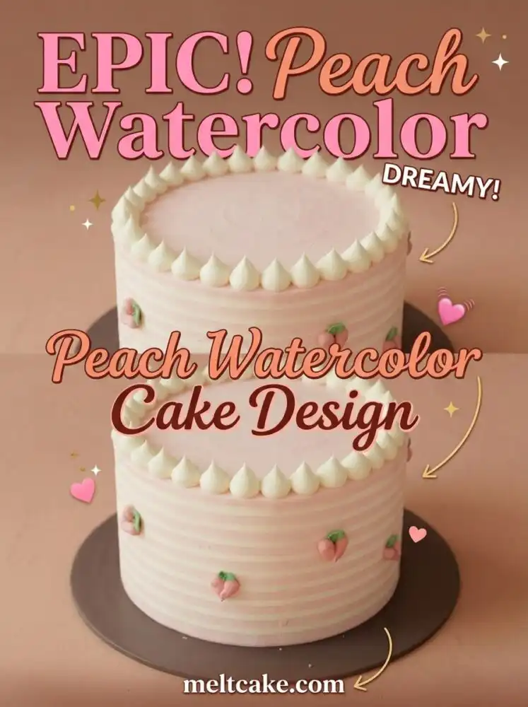Stunning Peach Watercolor Cake Design: Elevate Your Celebration with Artistic Peach Cake Design Ideas