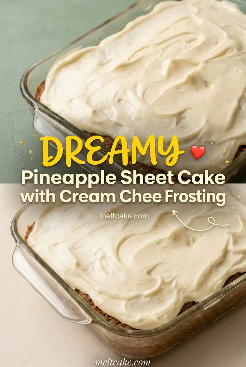 Pineapple Sheet Cake with Cream Cheese Frosting - A Moist and Tender Pineapple Cake Recipe