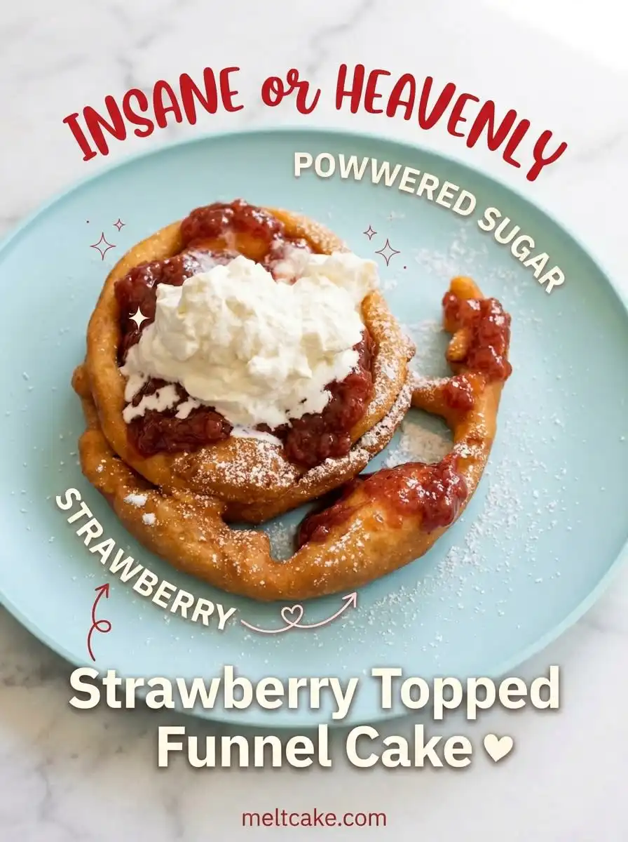 Strawberry Topped Funnel Cake: The Best Homemade Funnel Cake Recipe for Your Summer Carnival Treats