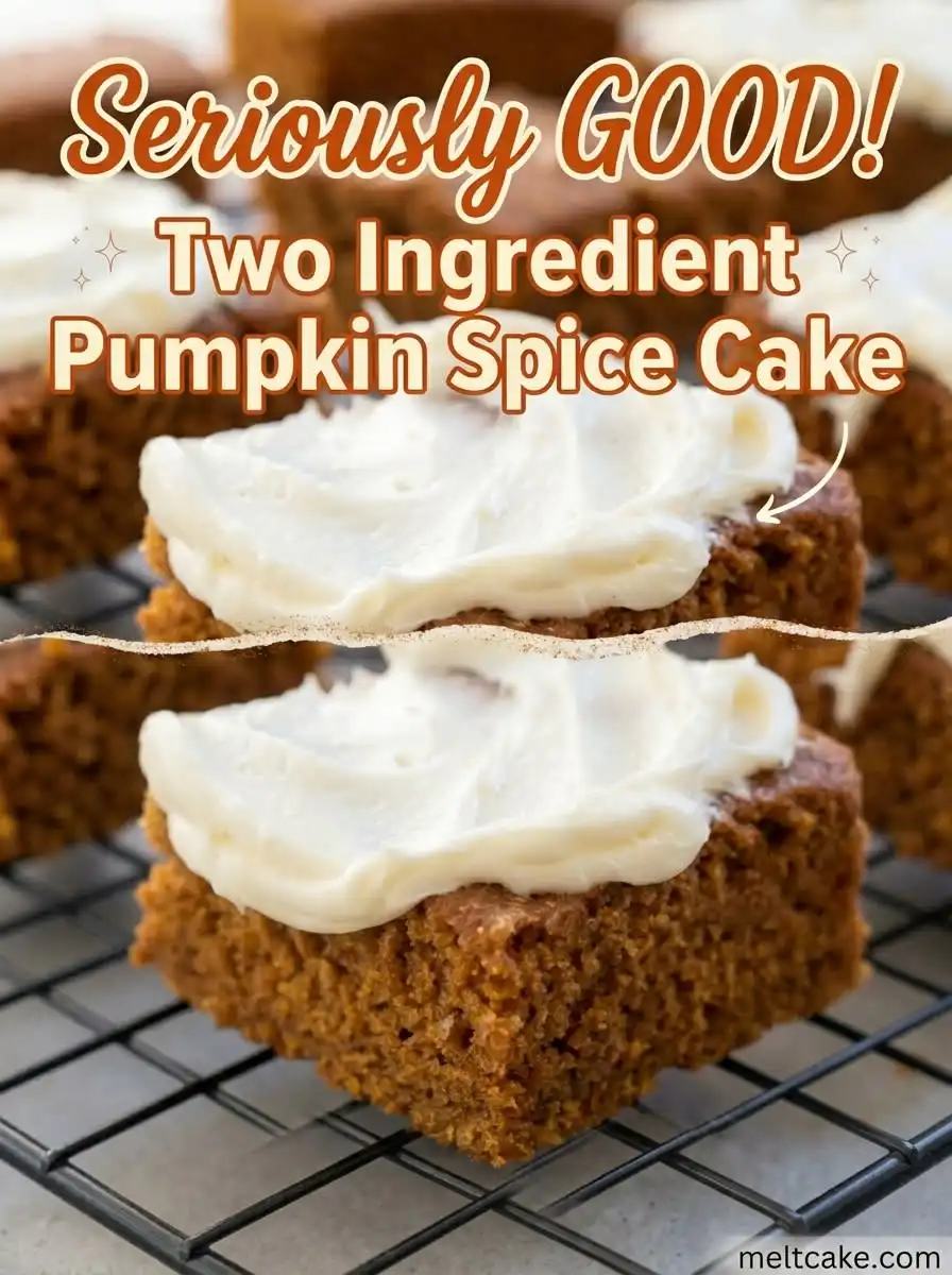 Two Ingredient Pumpkin Spice Cake: Simple Pumpkin Puree and Spice Cake Mix Holiday Dessert Hack