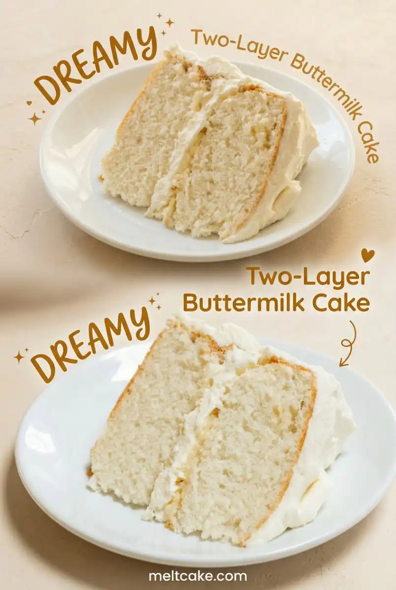 Moist Two-Layer Buttermilk Cake Recipe - A Classic 2 Layer Cake To Make For Every Celebration