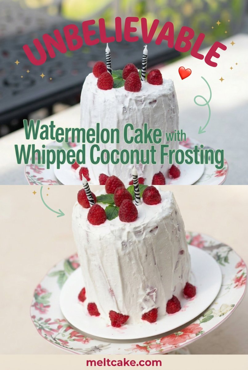 Watermelon Cake with Whipped Coconut Frosting: The Ultimate Refreshing Watermelon Birthday Cake