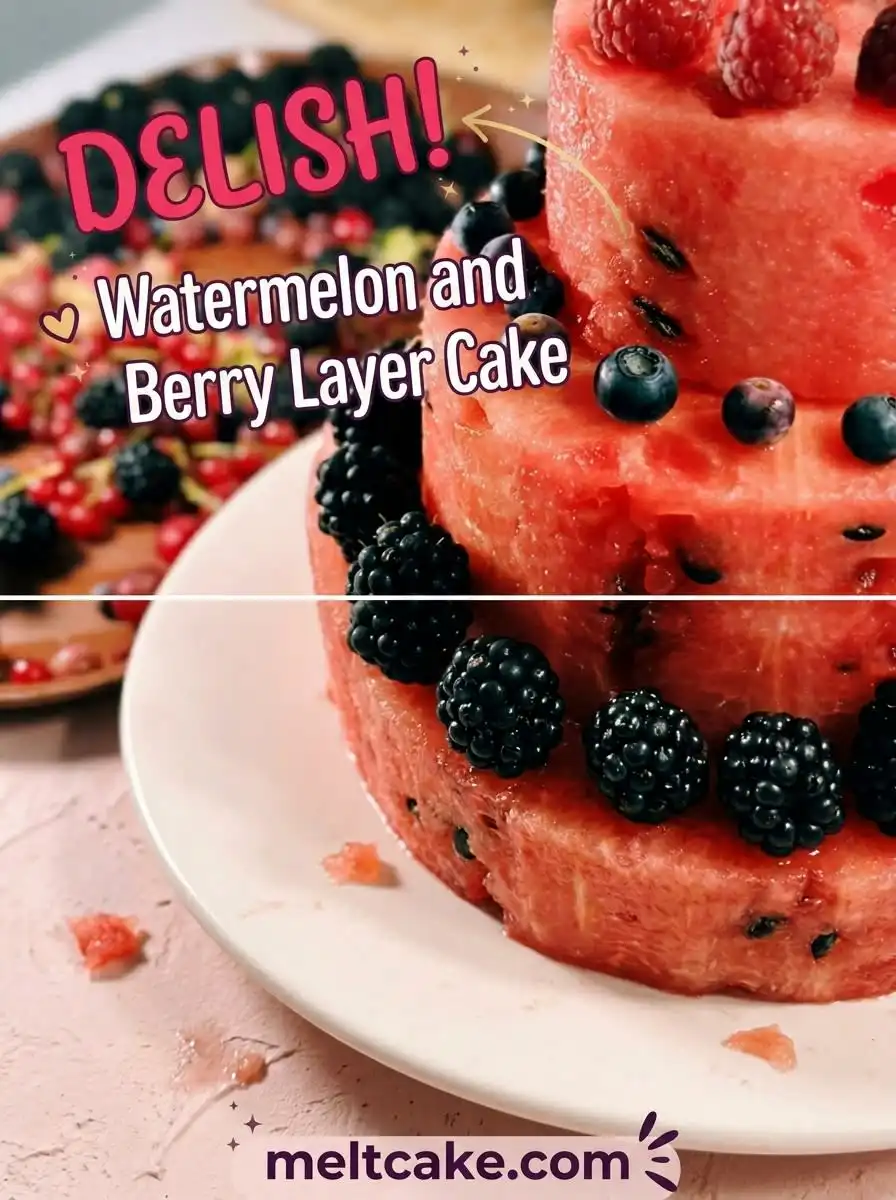 Watermelon and Berry Layer Cake 17 Watermelon and Berry Layer Cake: The Ultimate Refreshing Watermelon Birthday Cake Dessert Recipe