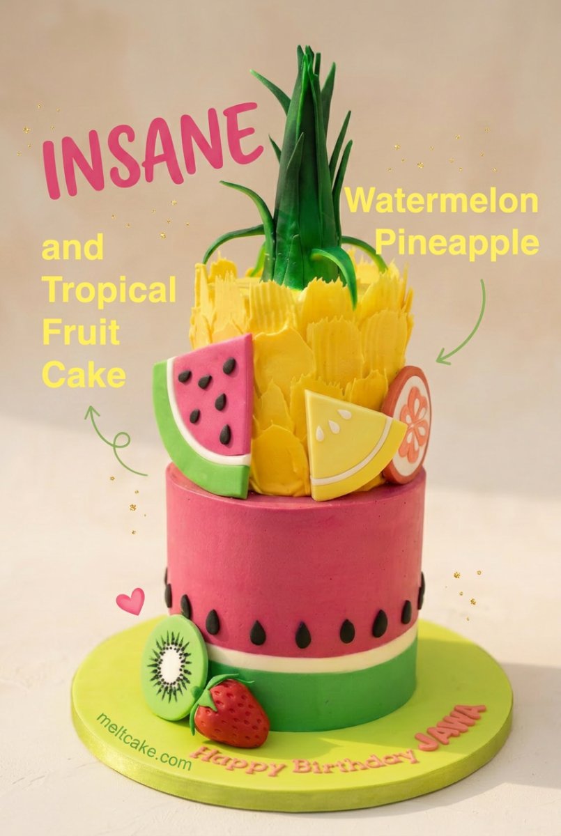 Watermelon and Pineapple Tropical Fruit Cake 17 Watermelon and Pineapple Tropical Fruit Cake: A Refreshing and Healthy Watermelon Fruit Cake Idea