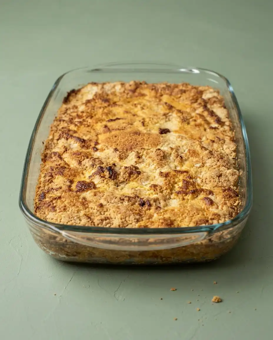 Classic Pumpkin Dump Cake 12 A clean slice of Classic Pumpkin Dump Cake showcasing the layered custard base and a crunchy pecan topping.