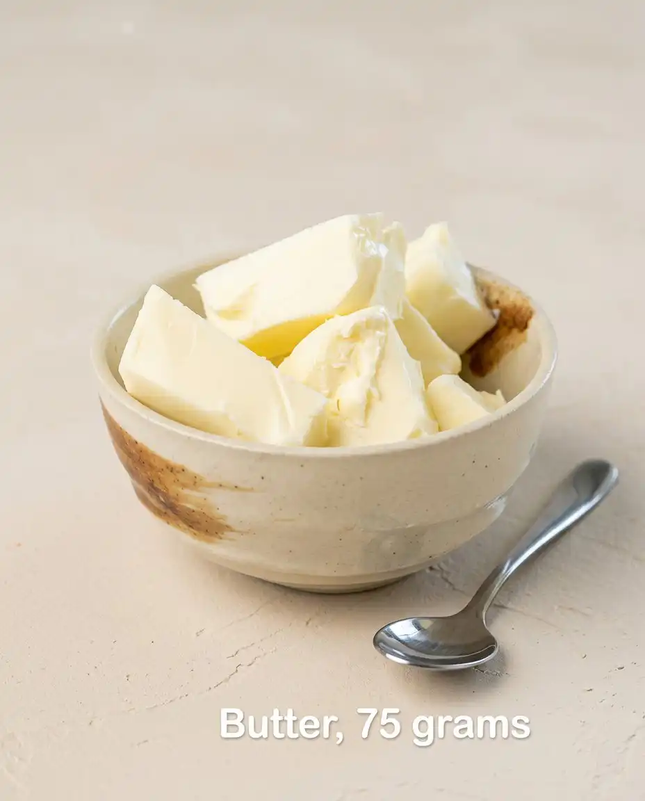 Cream Cheese Pound Cake 14 The simple ingredients for cream cheese pound cake arranged on a marble kitchen counter.