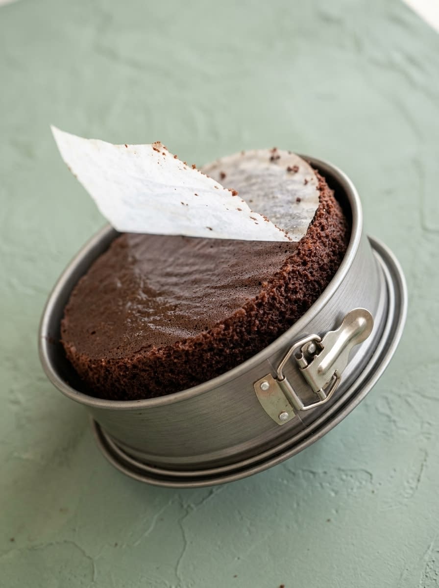 Mini Chocolate Layer Cakes 15 Sliced layers of chocolate sponge showing the tender crumb of Mini Chocolate Layer Cakes