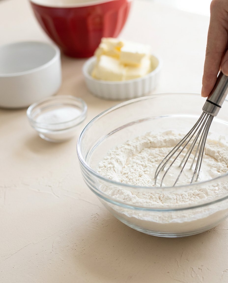 Vanilla Pound Cake 14 ingredients like butter vanilla beans and sour cream on counter