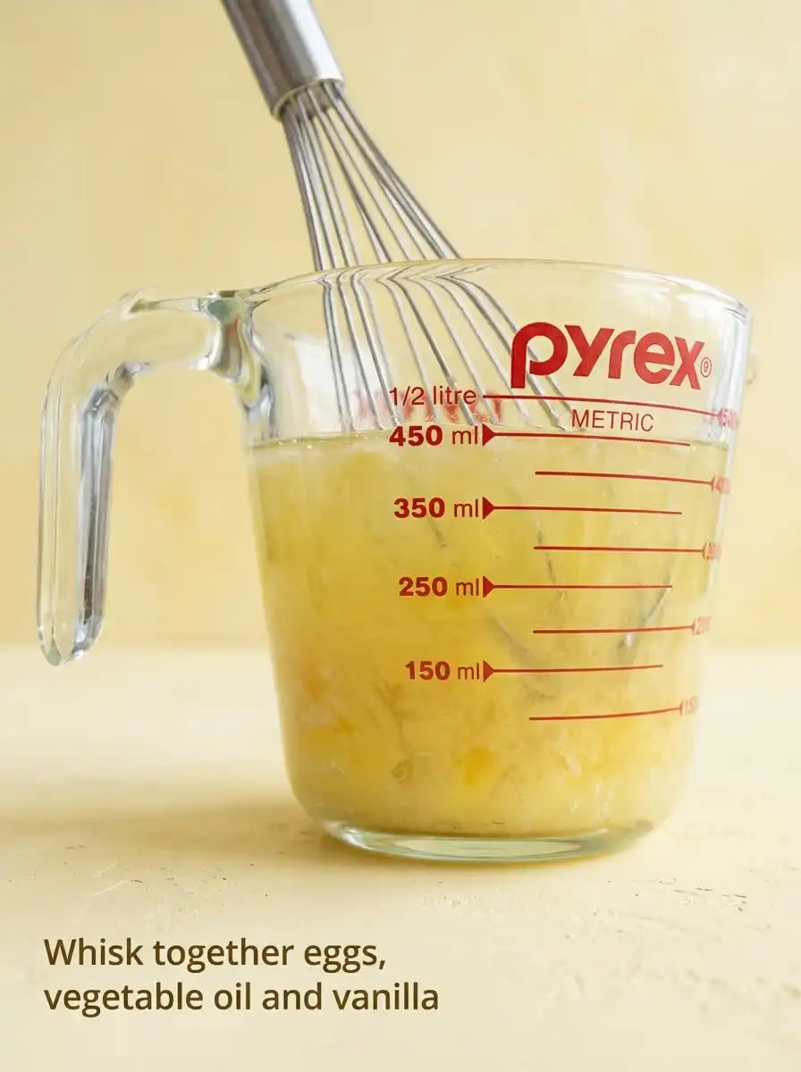 Measured ingredients for Harvest Apple Cake including fresh diced apples and warm spices