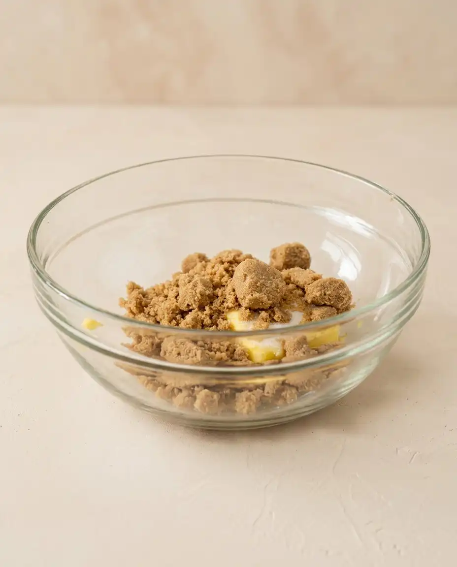 Two-Layer Peanut Butter Cake 14 Bowls of flour, brown sugar, buttermilk, and creamy peanut butter arranged on a wooden table