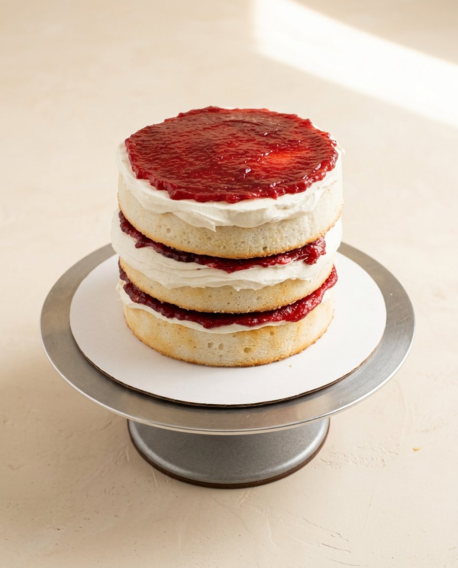 White Chocolate Raspberry Anniversary Cake 14 Fresh raspberries flour butter sugar and cream to make a White Chocolate Raspberry Anniversary Cake.