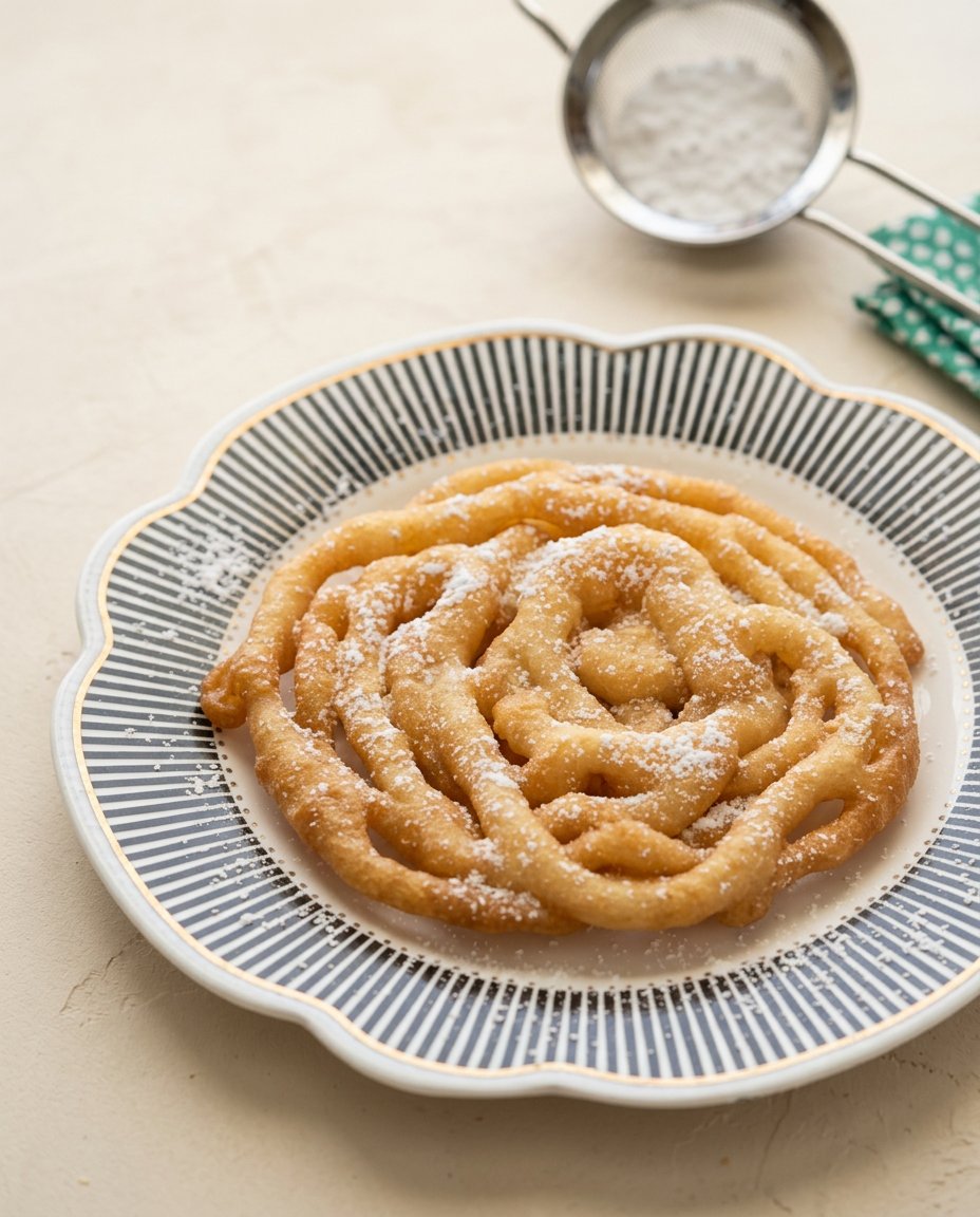 Pancake Mix Funnel Cake 16 Serving a fresh Pancake Mix Funnel Cake with vanilla ice cream and warm maple syrup
