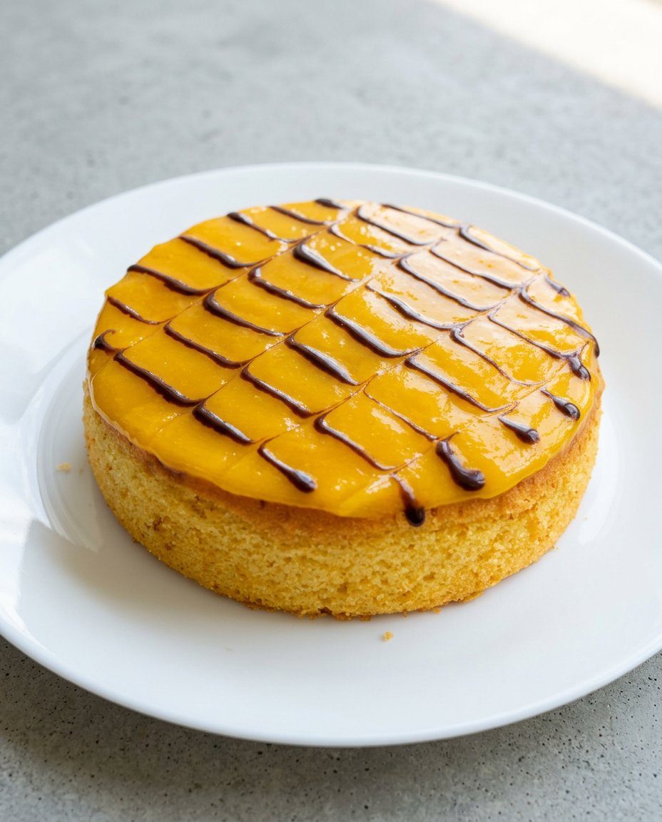 Mango Fresh Fruit Topped Cake 12 Pureeing fresh golden alphonso mangoes to make a Mango Fresh Fruit Topped Cake batter.